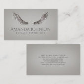 グリッターマスカラまつ毛エクステンションラグジュアリーカード 名刺 (正面/裏面)