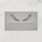 グリッターマスカラまつ毛エクステンションラグジュアリーカード 名刺 (正面)