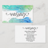 *~*グリッターマッサージセラピストセラピーハート 名刺 (正面/裏面)