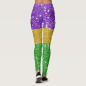 グリッターマルディグラカラフルスストライプカーニバル レギンス (裏面)