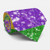 グリッターマルディグラスカラフルストライプカウトカーニバル ネクタイ (ロール)