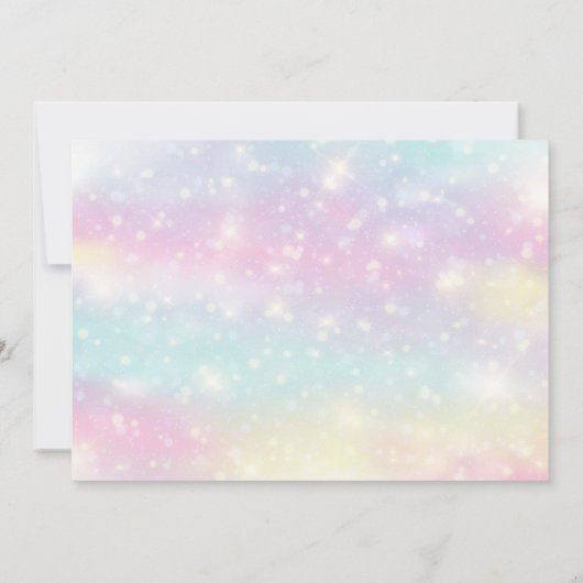 グリッターマーメイドアンダーザシー誕生日招待状 招待状 (裏面)