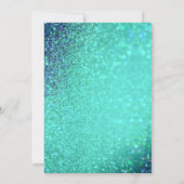 グリッターマーメイドキンセアニェラ誕生日 招待状 (裏面)