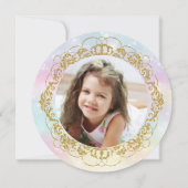 グリッターマーメイドザシー誕生日写真 招待状 (裏面)