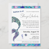 グリッターマーメイドスリープアンダーバースデーパーティーv2 招待状 (正面)