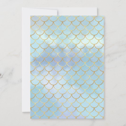 グリッターマーメイド誕生日招待状 招待状 (裏面)