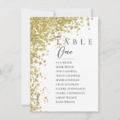 グリッターミニマルテーブル番号座席表 招待状 (正面)