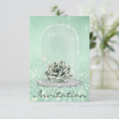 グリッターミントグリーンティファニーダイヤモンドバラスウィート16th 招待状 (スタンド正面)