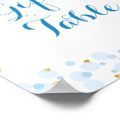 グリッタームーンウォーター色ギフトテーブルサイン ポスター (角)