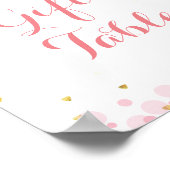 グリッタームーンウォーター色ギフトテーブルサイン ポスター (角)