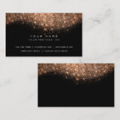 グリッターメイクアップアーティストスタイリストファッション銅黒 名刺 (正面/裏面)