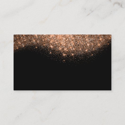 グリッターメイクアップアーティストスタイリストファッション銅黒 名刺 (裏面)