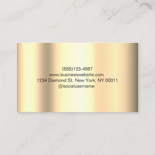 グリッターメイクアップアーティストスパークルグラム美しい 名刺 (裏面)