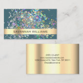 グリッターメイクアップアーティストスパークルグラム美しい 名刺 (正面/裏面)