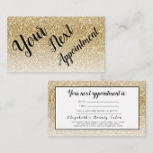 グリッターメイクアップアーティストヘアサロンアポイントメントカード 名刺 (正面/裏面)