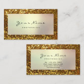 グリッターメイクアップスタイリストファッションブロガーViolet金ゴールド 名刺 (正面/裏面)