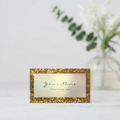 グリッターメイクアップスタイリストファッションブロガーViolet金ゴールド 名刺 (スタンド正面)