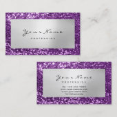 グリッターメイクアップスタイリストファッションBlogger Violet 名刺 (正面/裏面)