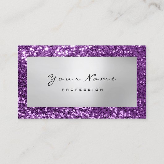 グリッターメイクアップスタイリストファッションBlogger Violet 名刺 (正面)