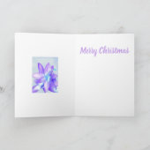 *~*グリッターメリークリスマスフラワーブルーカスタマイズ シーズンカード (内部)