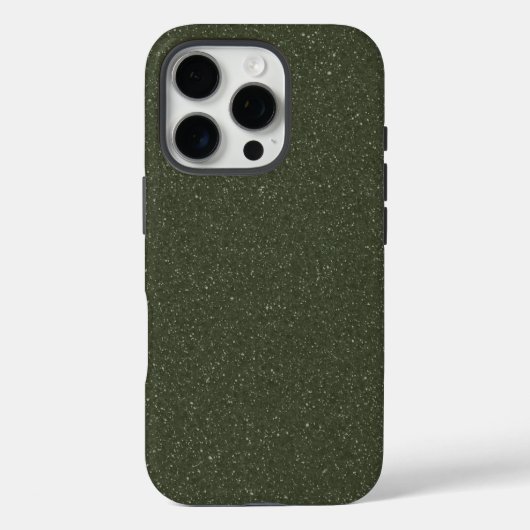 グリッターモスグリーンiPhone 16 Proケース – カスタマイズ Case-Mate iPhoneケース (裏面)