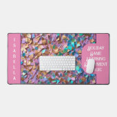 グリッターモダンオパール型ホログラフィックコレクション デスクマット (キーボード&マウス)