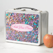 グリッターモダンオパール型ホログラフィックコレクション メタルランチボックス (インサイチュ)