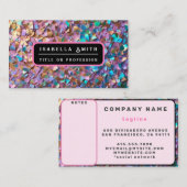 グリッターモダンオパール型ホログラフィックコレクション 名刺 (正面/裏面)