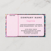 グリッターモダンオパール型ホログラフィックコレクション 名刺 (裏面)