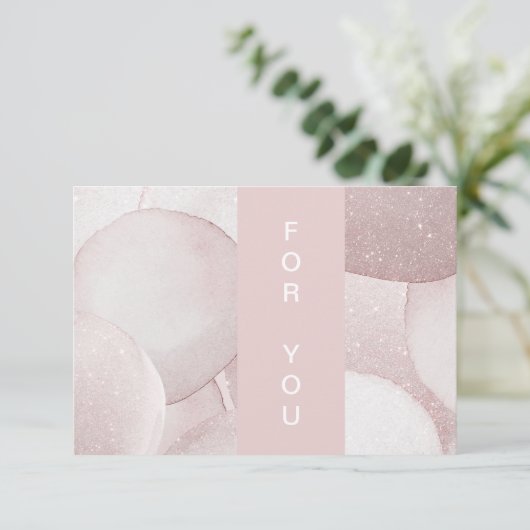 グリッターモダンギフト券フラットカード (スタンド正面)