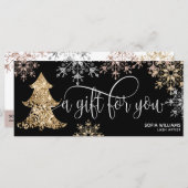 グリッターモダンクリスマスツリースノーフレーク (正面/裏面)