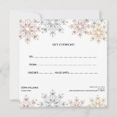 グリッターモダンクリスマスツリースノーフレーク (裏面)