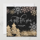 グリッターモダンクリスマスツリースノーフレーク (正面)