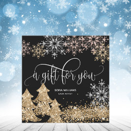 グリッターモダンクリスマスツリースノーフレーク