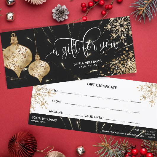 グリッターモダンクリスマスツリースノーフレーク