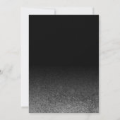 グリッターモダンシルバーウェディングDATEを保存 セーブザデート (裏面)