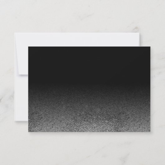 グリッターモダンシルバー結婚の書道 出欠カード (裏面)