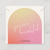 グリッターモダンジュエリーネックレスディスプレイ スクエア名刺 (正面)