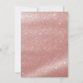 グリッターモダンスイート16スクリプトバラ金ゴールド誕生日 招待状 (裏面)