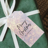 グリッターモダンスパークルスメリークリスマスギフトラベル ギフトタグ