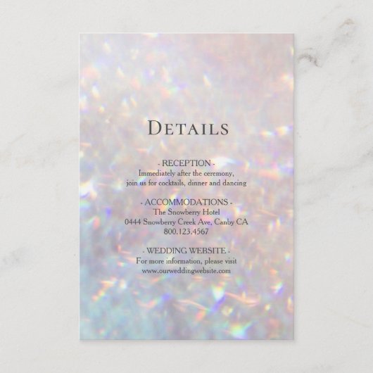 グリッターモダンスパークル エンクロージャーカード (正面)