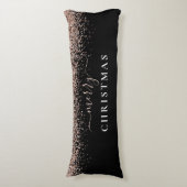 グリッターモダンバラ金ゴールドブラックメリークリスマス ボディピロー (正面縦)