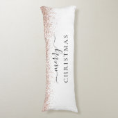 グリッターモダンバラ金ゴールドホワイトメリークリスマス ボディピロー (正面縦)