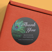 グリッターモダンフェザーボホシックサンキューユー ラウンドシール