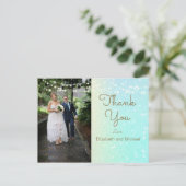 グリッターモダンフォトラ結婚イツ ポストカード (スタンド正面)