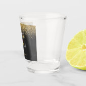 グリッターモダンブラックと金ゴールド50歳の誕生日  ショットグラス (右)