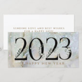 グリッターモダンマーブルハッピーニューイヤー2021 シーズンカード (正面/裏面)