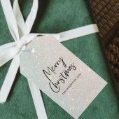 グリッターモダンメグラデーションリークリスマス ギフトタグ