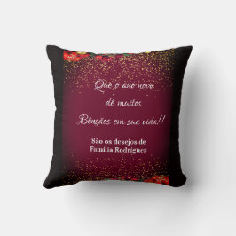 グリッターモダンレタリングクリスマスフェリズナタール クッション