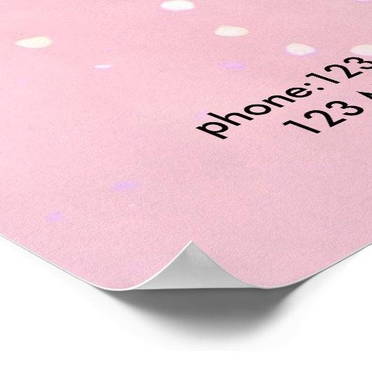 グリッターモダン価格表ポスター ポスター (角)